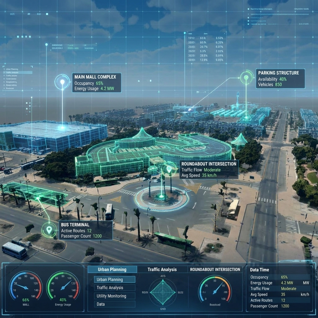 KAUST 3D with live data hotspots and dashboards